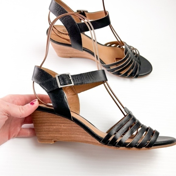Susina womens terra Lea black wedge sandal size 6.5 - Picture 6 of 10